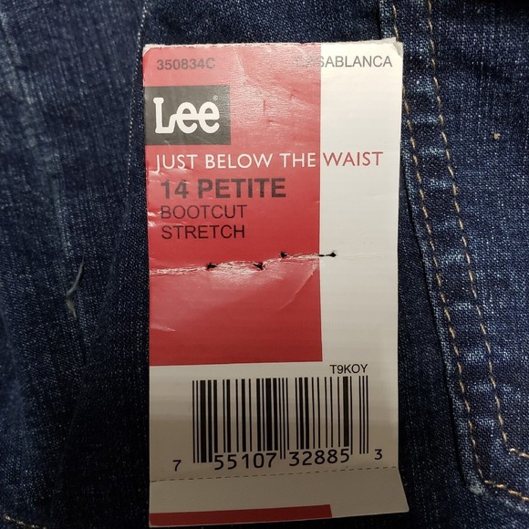 Lee Womens Jeans Size 14P Petite Boot Cut Stretch Most Comfy Fit Unworn 36x24.5 - Picture 9 of 9